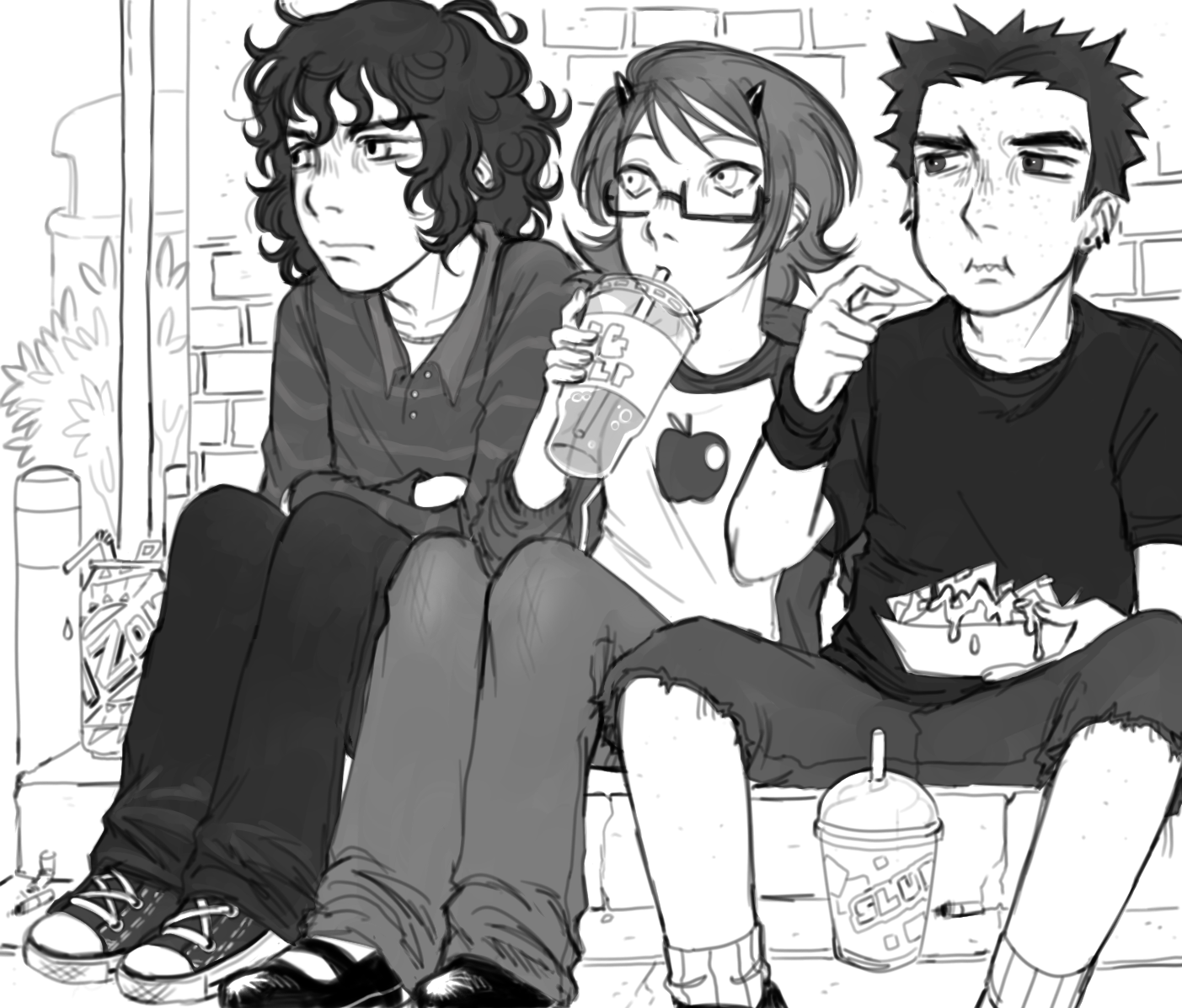 Chilling... (Funnyfish(f)art's ocs).