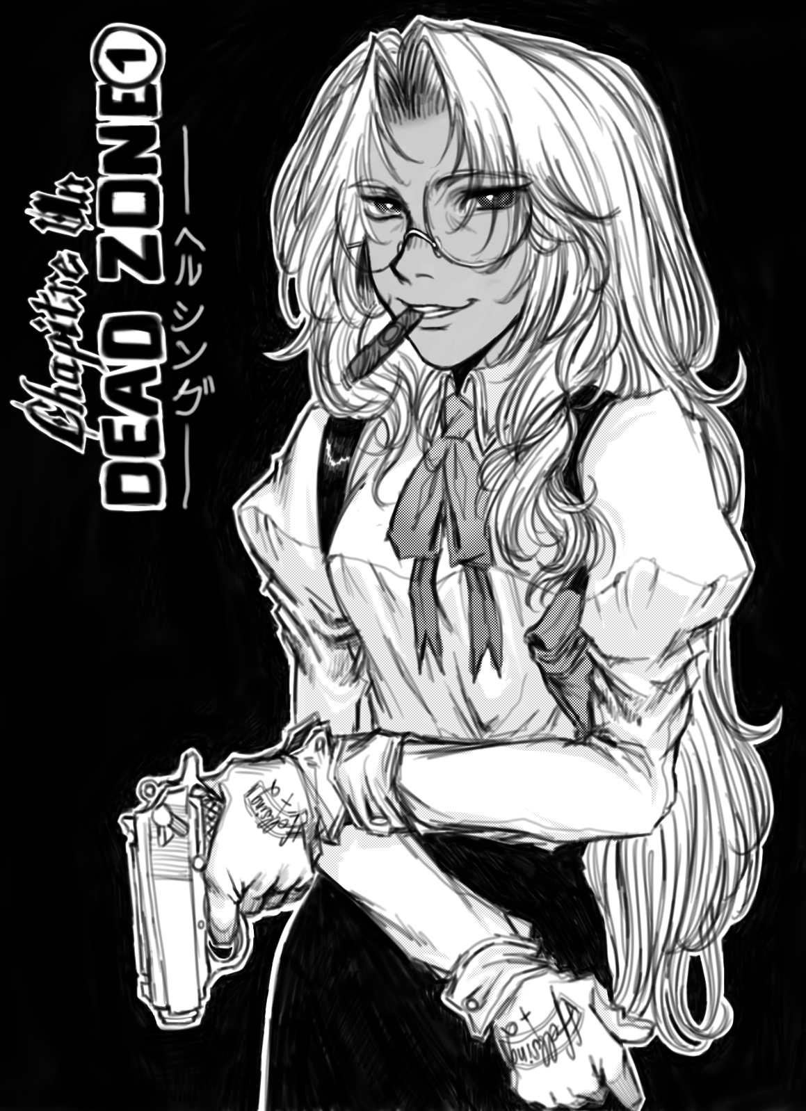 redraw of Hellsing panel (Chap.1, Vol.2) and the best woman character ♡