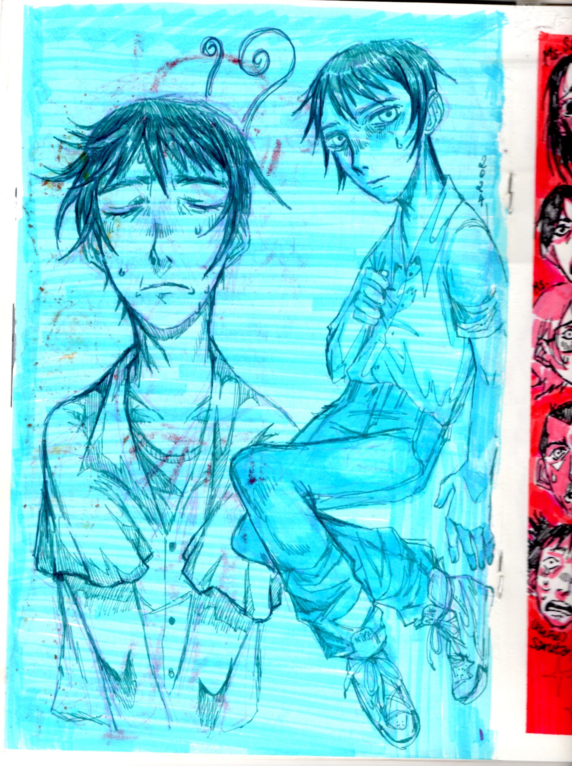 This guy kinda looks like Shinji, now that I take another fresh new look at him... XD I guess that young men with short brown hair, white button up shirt + sneakers and black trousers just remimd people of Shinji !